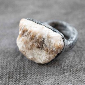 Ring with Riverstone #3. Size 8.